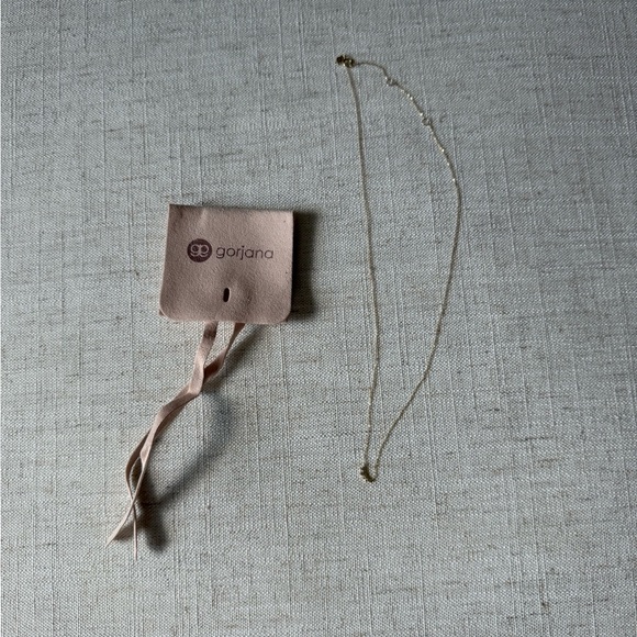 Gorjana Delicate Gold Necklace with Pink Pouch - Picture 2 of 5